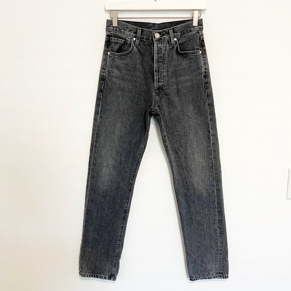 Goldsign Denim The Benefit High Rise Relaxed Straight Jeans Button Fly Size 24 - Picture 3 of 15